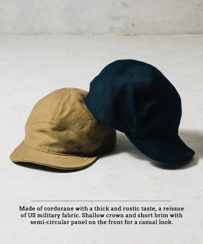 HIGHER ハイヤー CORDLANE PANEL CAP コードレーン キャップ 帽子 シンプル 無地 メンズ レディース カジュアル 日本製 綿 コットン 軽い アウトドア