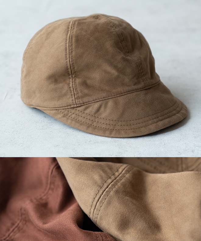 HIGHER ハイヤー GIZA MOLESKIN BEAK CAP ビークキャップ ツバ短 ショートバイザー 帽子 メンズ レディース カジュアル 岡山県 日本製