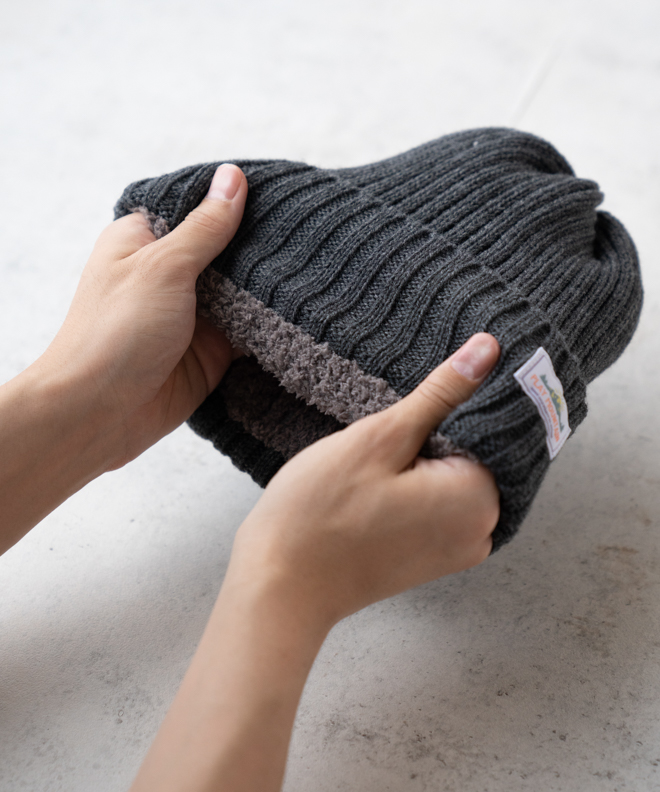 Smart Hat Factry スマートハットファクトリー ビンテージ 帽子 温かい ワンポイントリブ編み