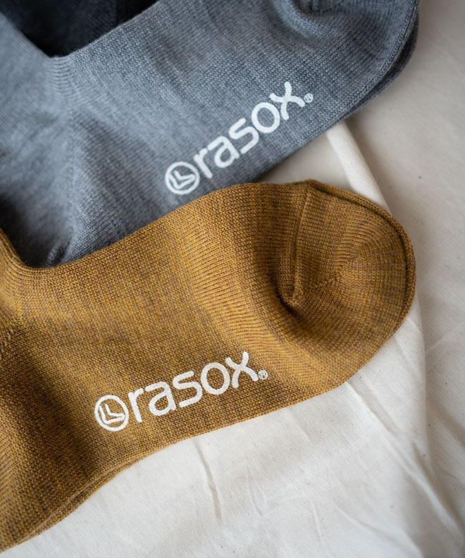 rasox ラソックス メリノ・ベーシッククルー ソックス 靴下 L字 日本製