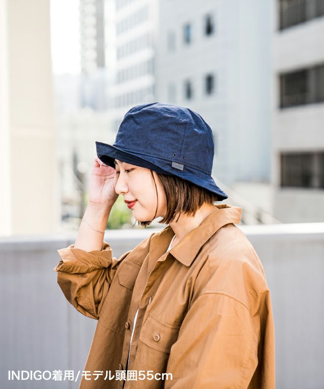 snow peak, Indigo C/N Bucket Hat