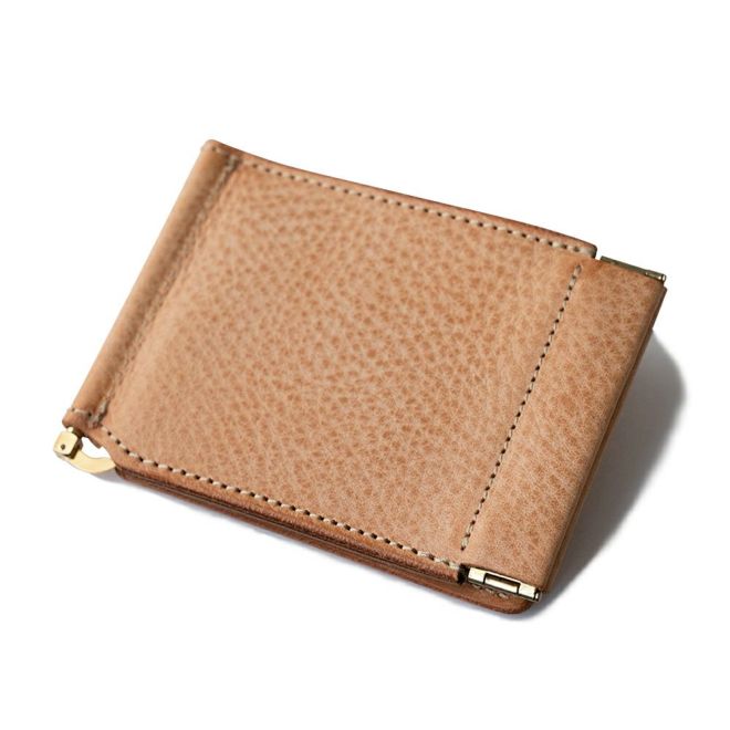 Re-ACTALASKA LEATHER MONEY CLIP WALLET | nakota