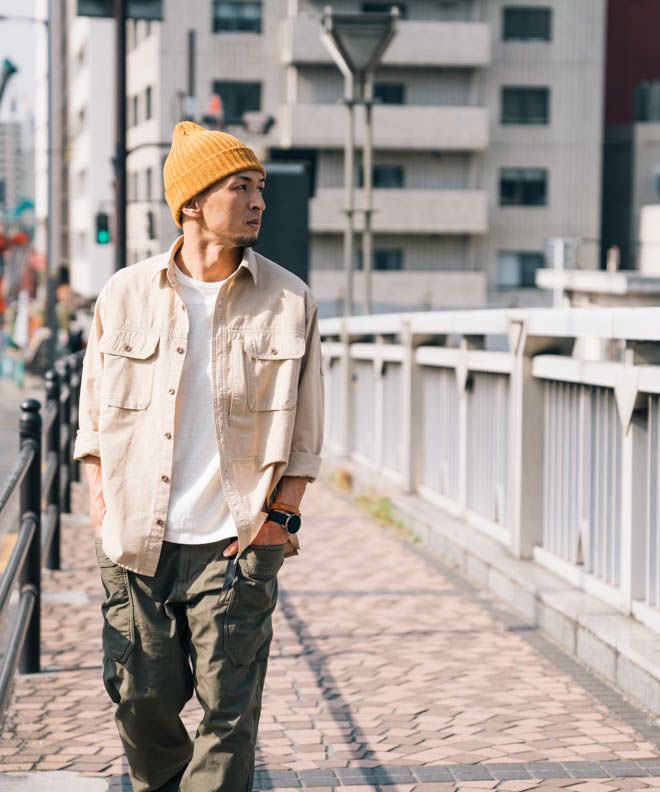 【GOHEMP】ULTIMATE WIDE SHIRTS / GOLD / M GOHEMP ULTIMATE WIDE SHIRTS | nakota